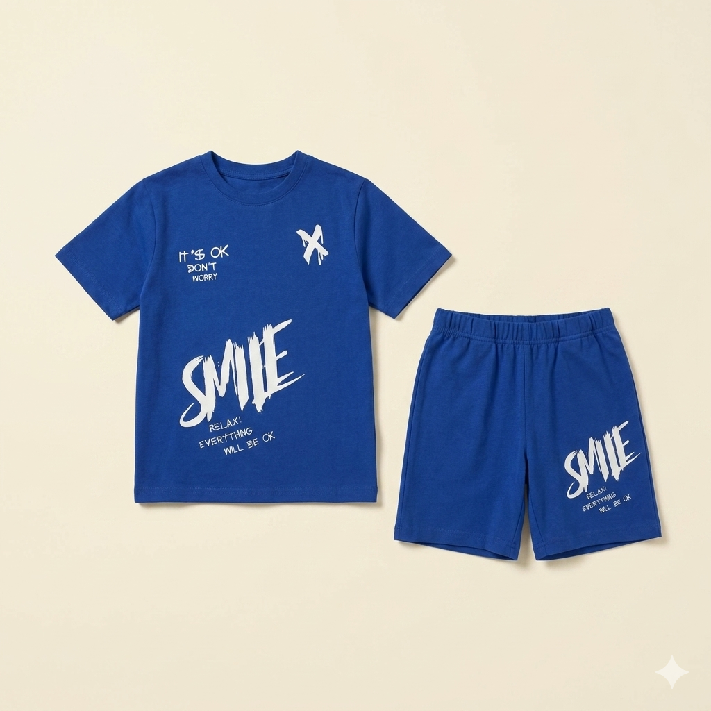 Smile Blue Neker shirt