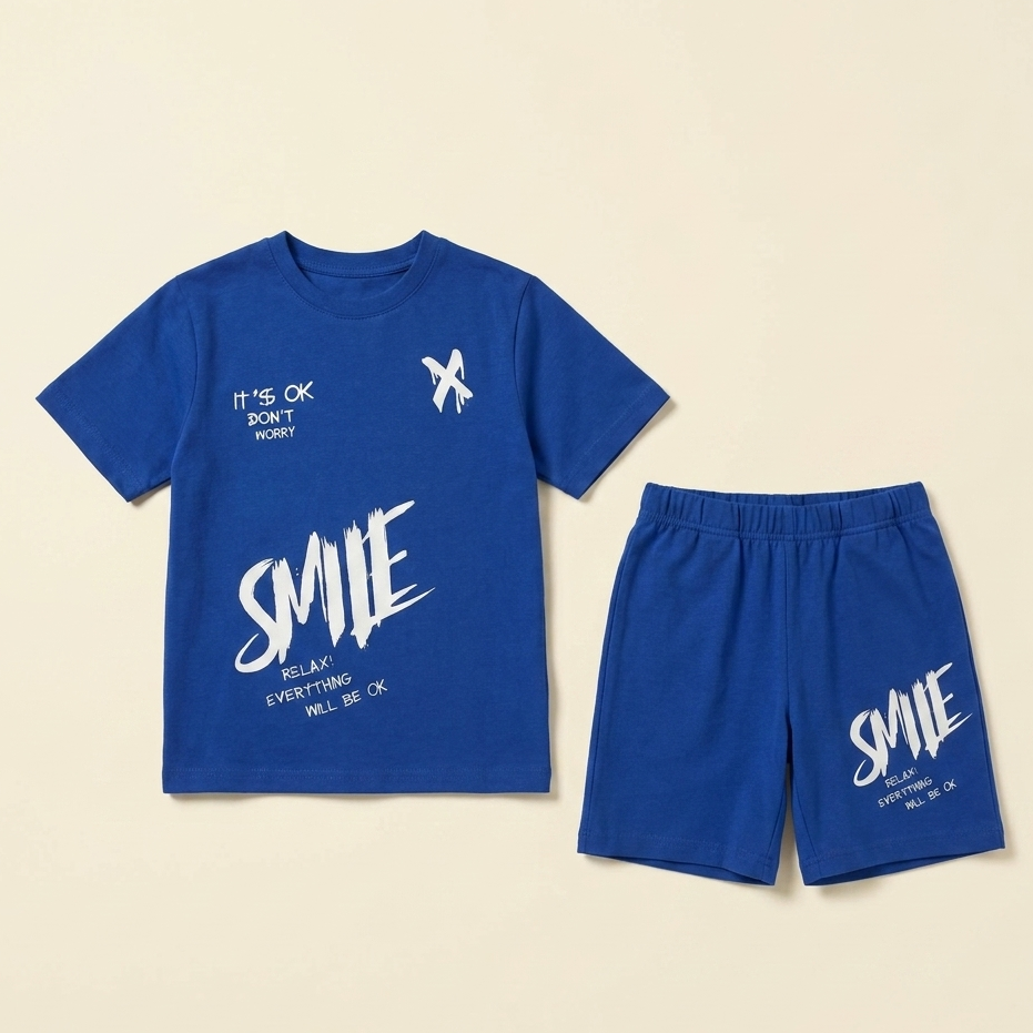 Smile Blue Neker shirt