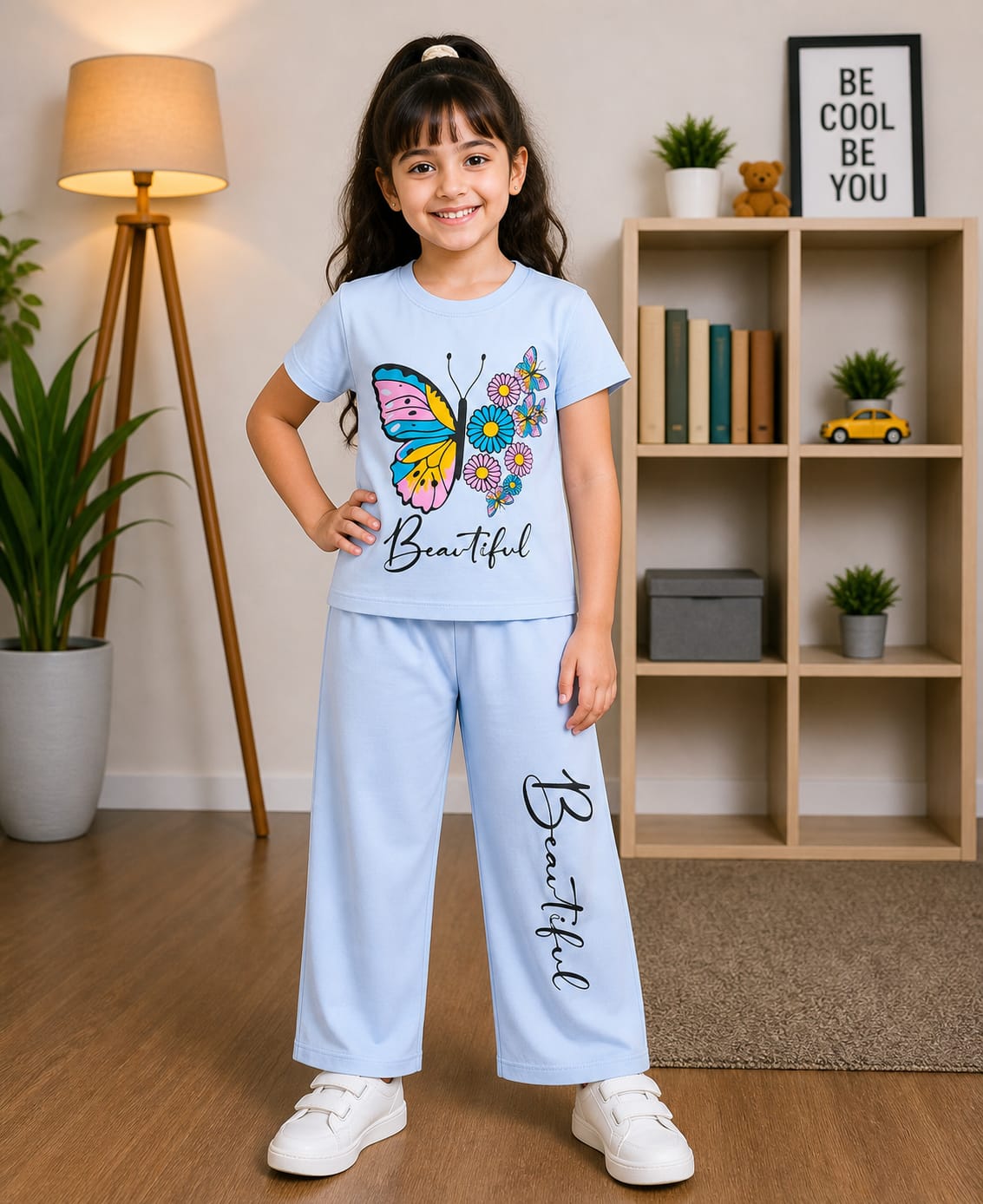 Butterfly blue trouser shirt